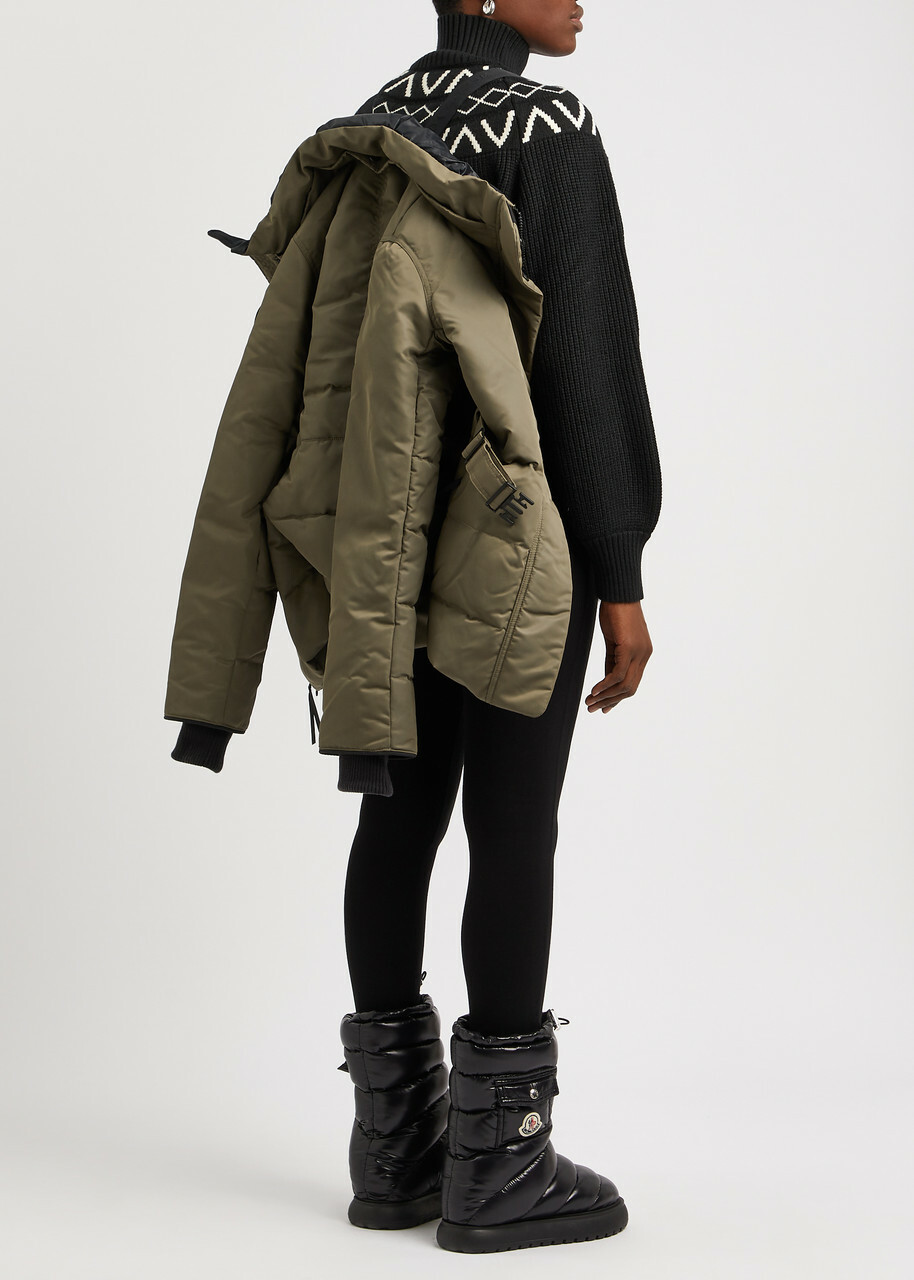 Canada Goose McKenna Belted Performance Satin Jacket Beige