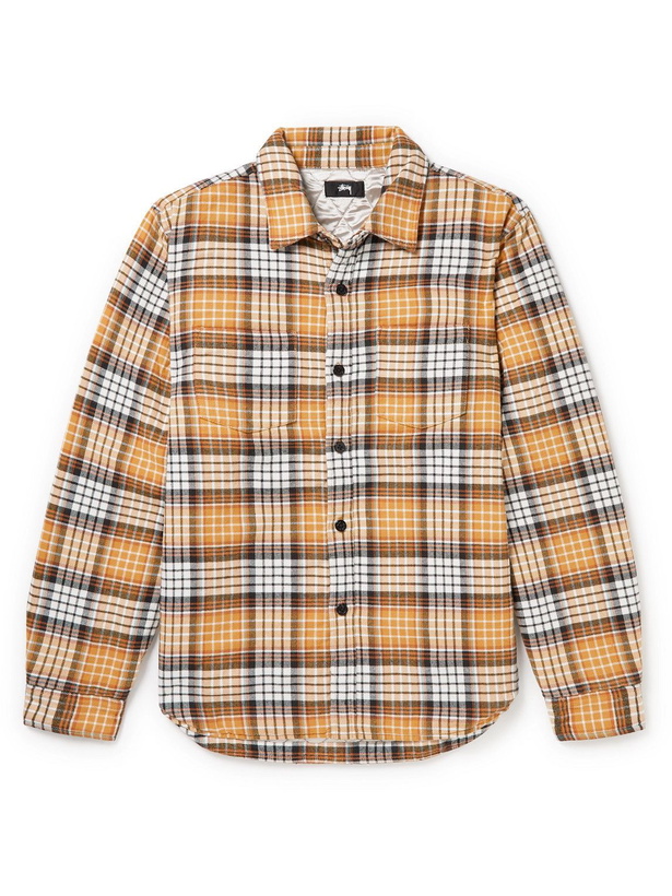 Photo: Stussy - Padded Checked Cotton Shirt - Yellow