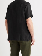 120% - Slim-Fit Linen Shirt - Black