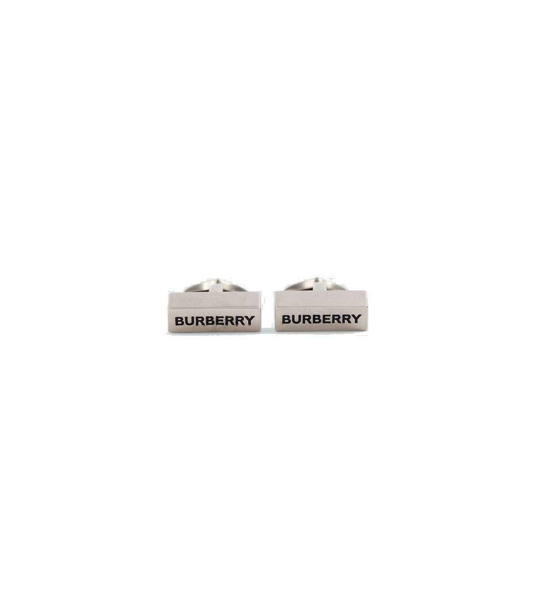 Photo: Burberry Logo palladium-plated cufflinks