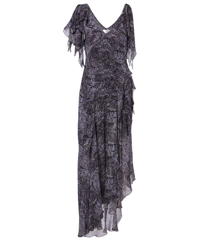 Photo: Isabel Marant Tylena printed silk georgette ruffled midi dress