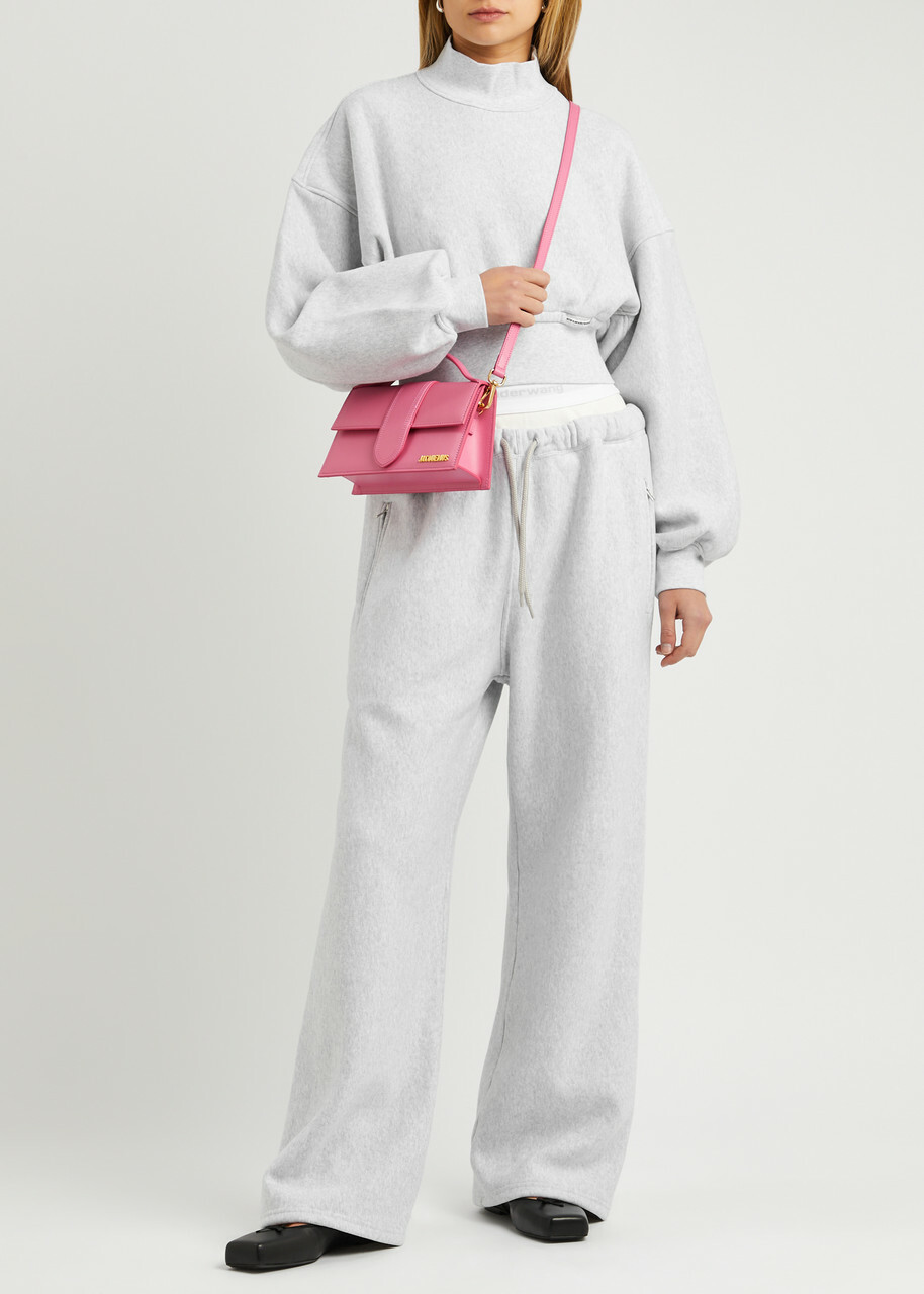 Alexanderwang.t Logo Layered Cotton Sweatpants Light Grey
