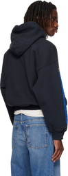 Rhude Black Split Petrol Logo Hoodie