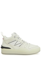 Moncler Pivot Panelled Nubuck Hi-top Sneakers, Sneakers, Round toe White And Black 5, Moncler Trainers, Leather