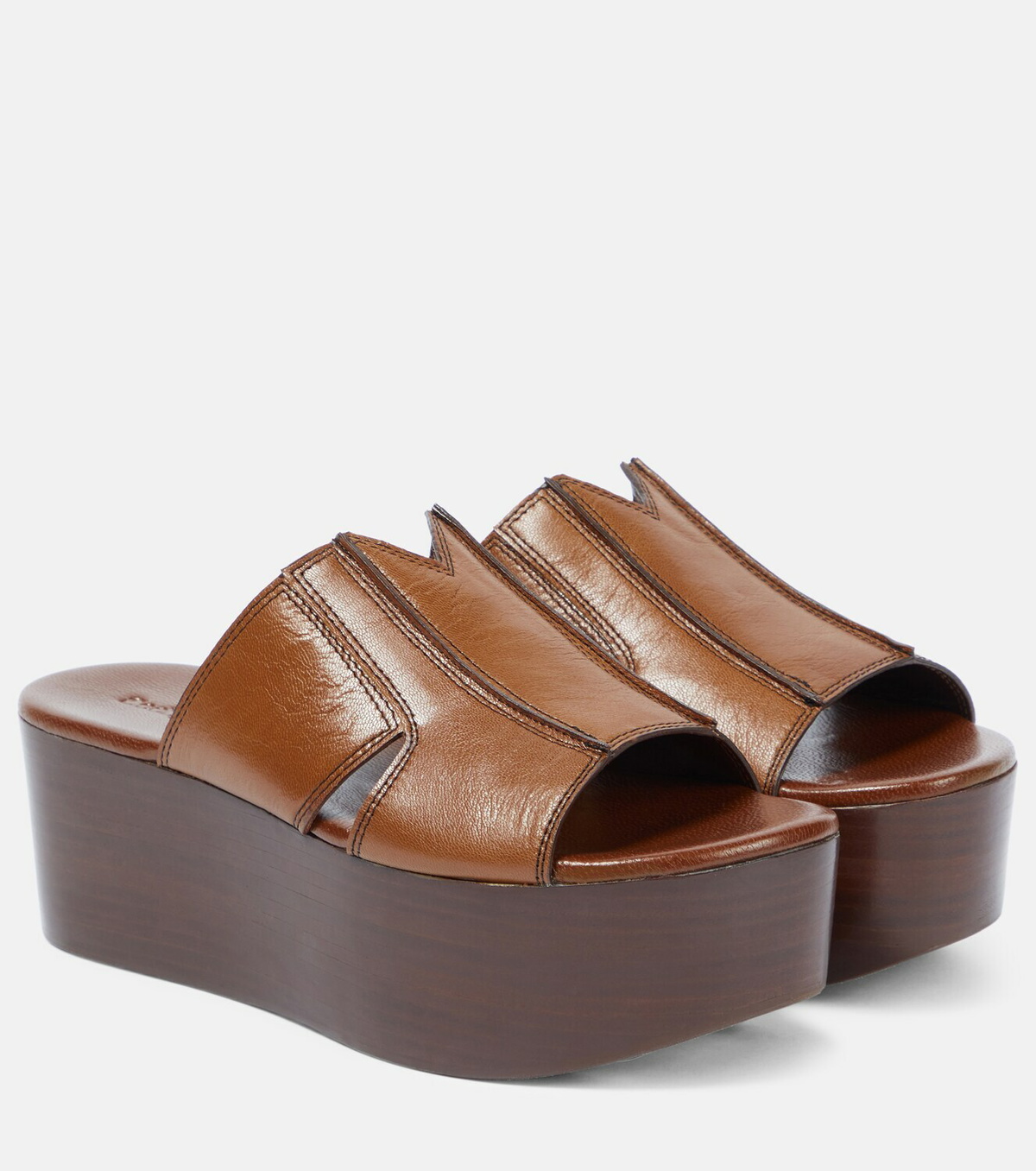 See By Chloe - Hazel leather platform slides