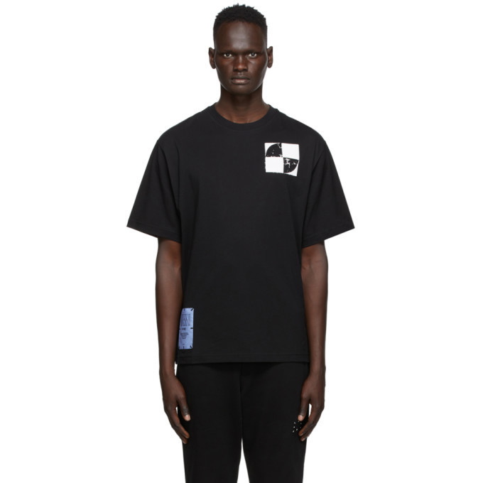 Photo: MCQ Black Graphic Relaxed T-Shirt