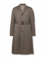 Saman Amel - Belted Wool-Twill Coat - Brown