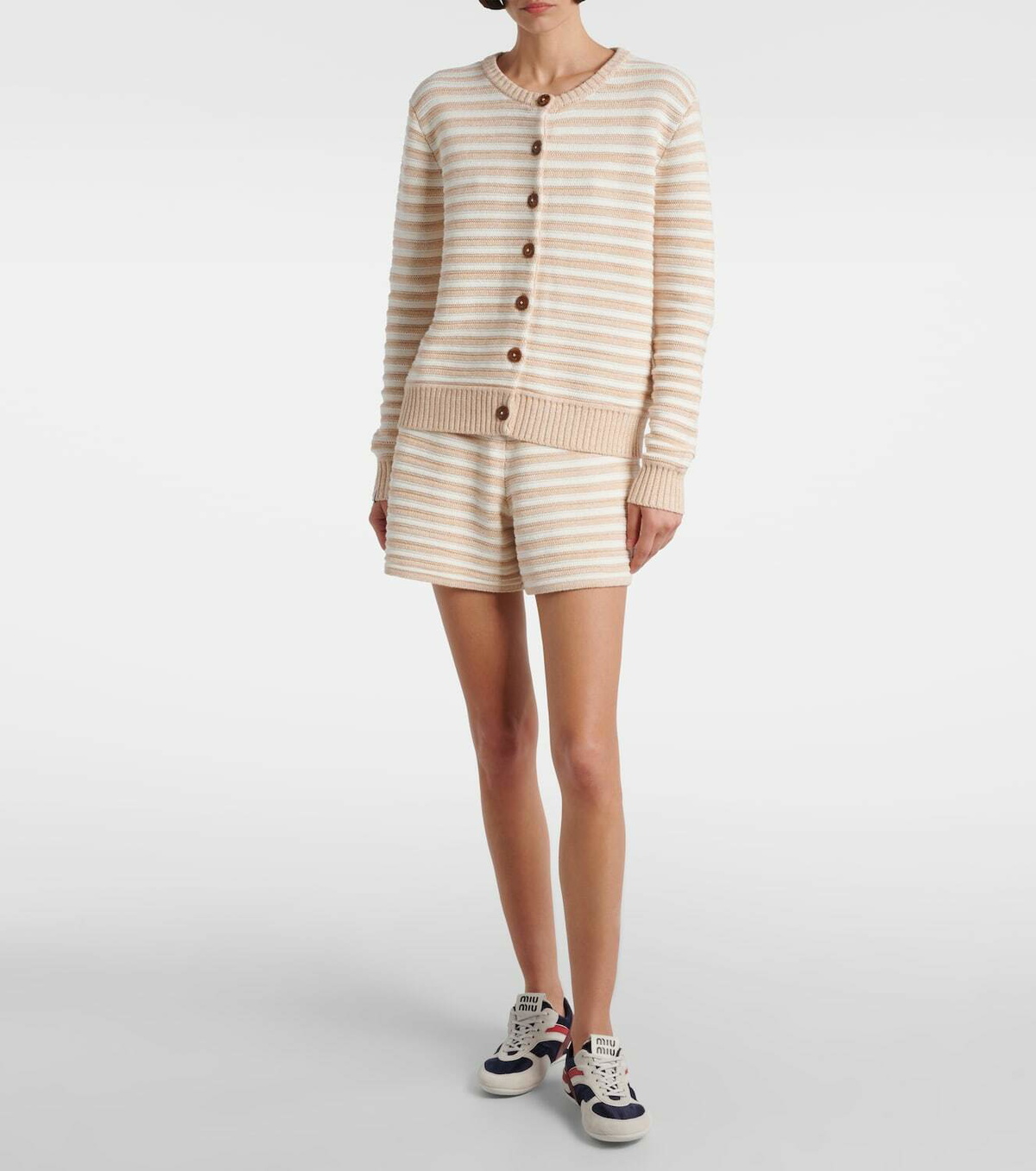 The Upside Isabeli striped cotton cardigan
