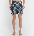 Onia - Charles Mid-Length Printed Swim Shorts - Men - Storm blue