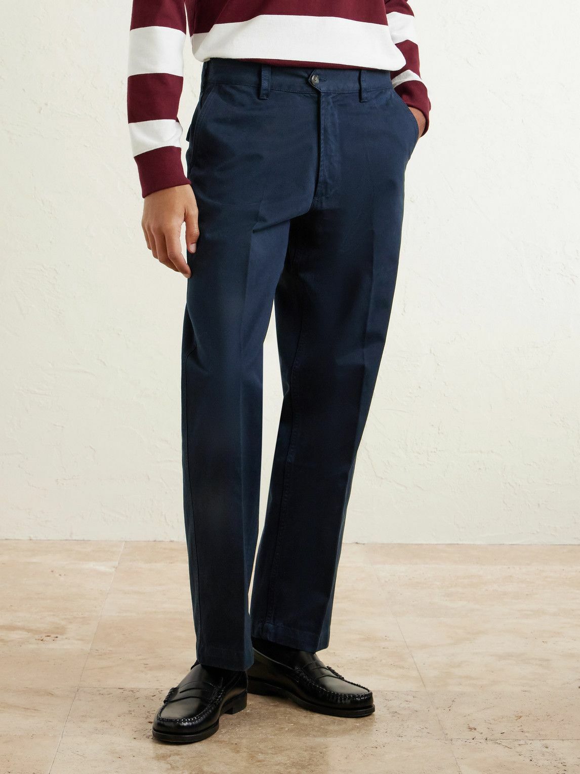 Drake's - HIM Straight-Leg Cotton-Twill Chinos - Blue