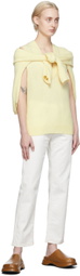 6397 Off-White Cashmere Off-Gauge Boxy Vest