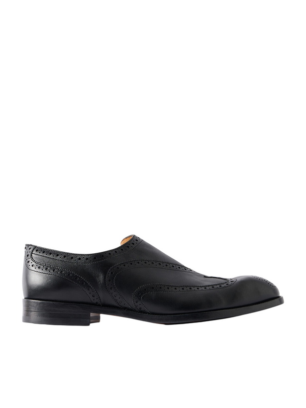 Photo: Balenciaga - Weston D'Orsay Leather Oxford Shoes - Black