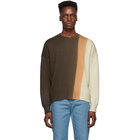 Loewe Beige and Orange Cashmere Cropped Sweater