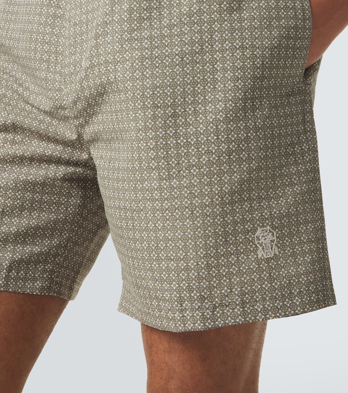 Brunello Cucinelli Logo swim trunks