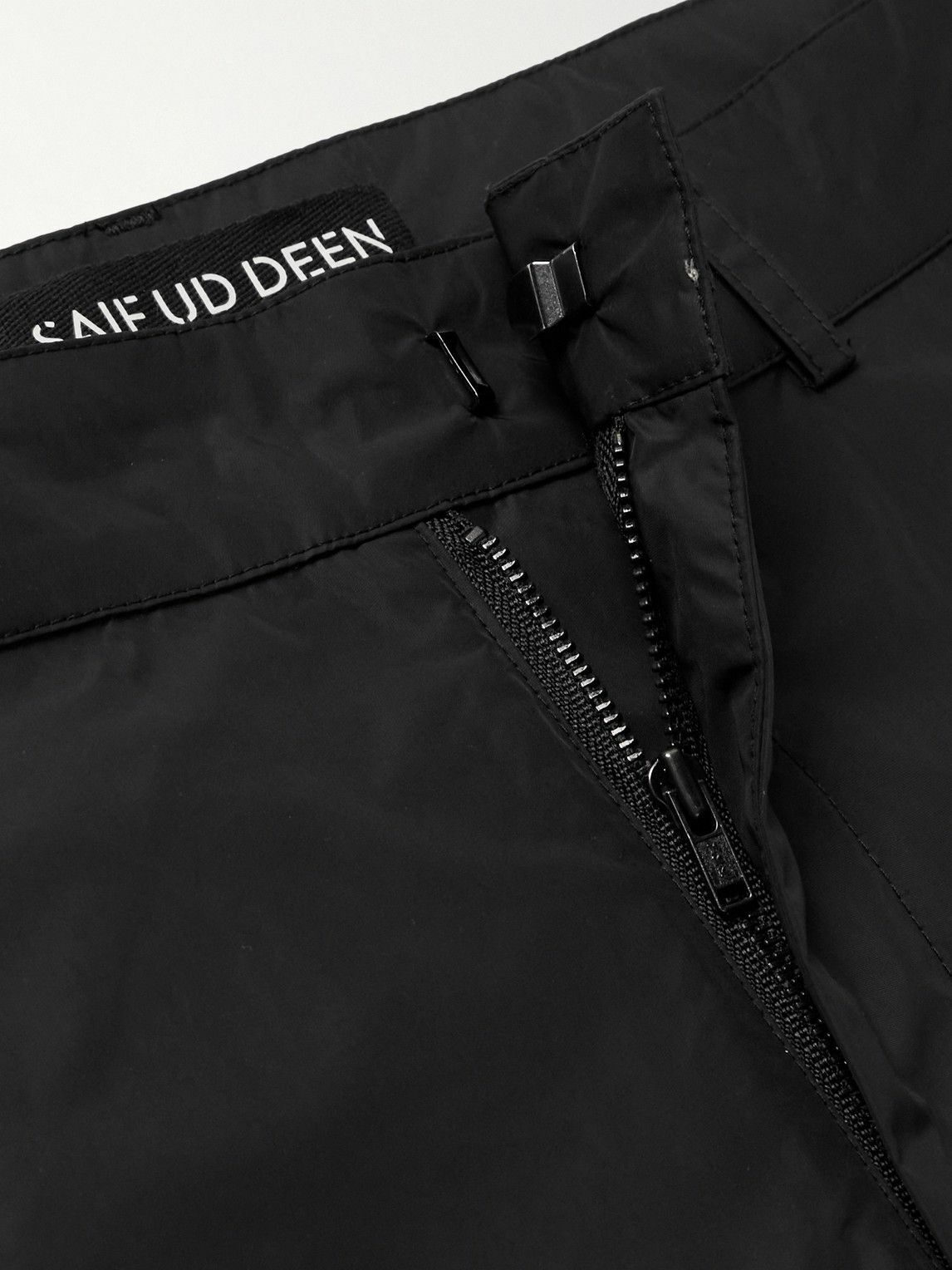 SAIF UD DEEN - Straight-Leg Shell Trousers - Black