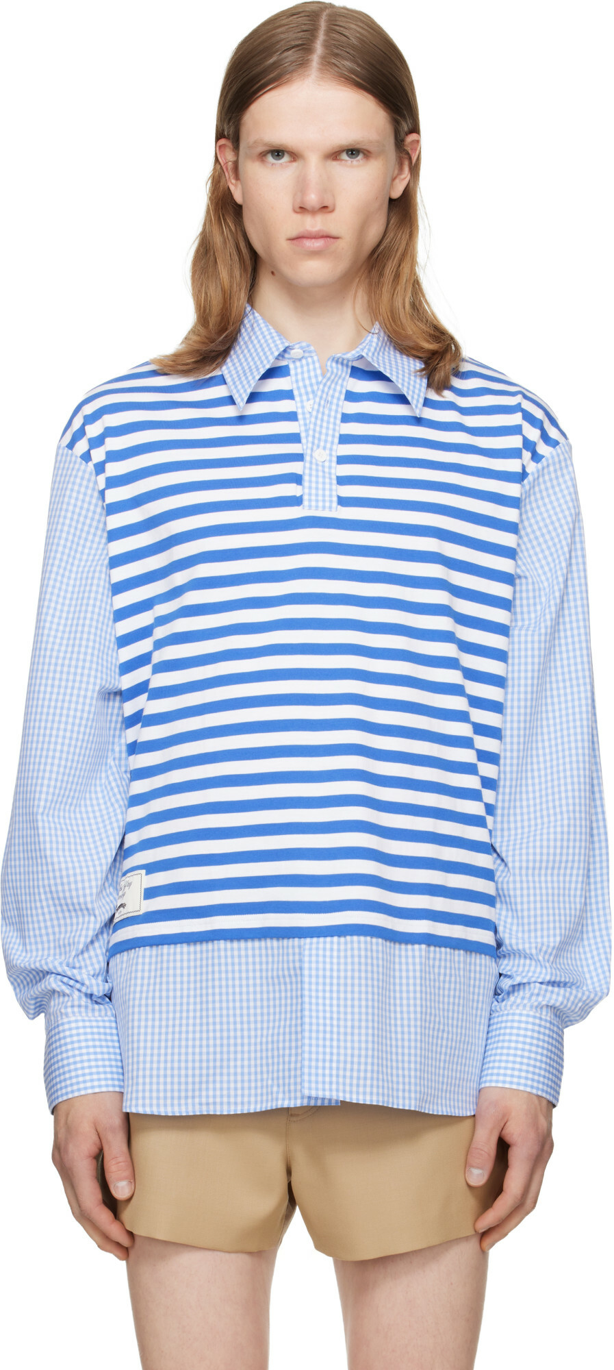 Charles Jeffrey LOVERBOY Blue Merge Shirt