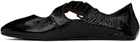 ALAÏA Black Criss Cross Ballerina Flats
