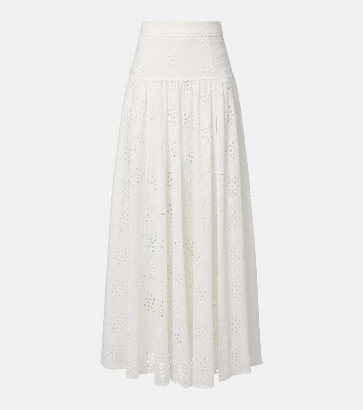 Alexandra Miro Serena broderie anglaise cotton maxi skirt