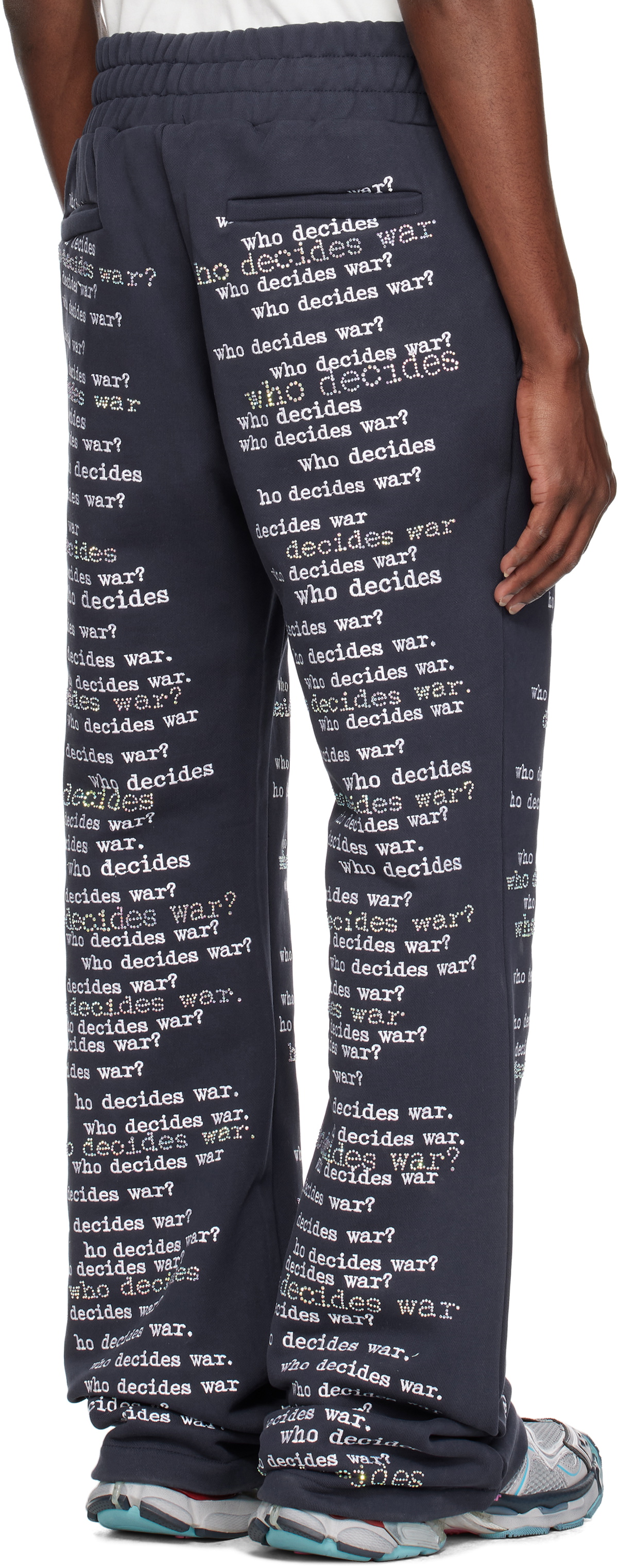 Who Decides War Navy 'WDW' Scripture Sweatpants