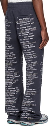Who Decides War Navy 'WDW' Scripture Sweatpants