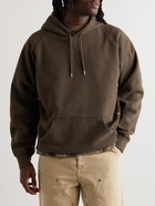 Pop Trading Company - Logo-Print Cotton-Jersey Hoodie - Brown