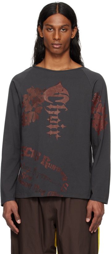 Photo: SC103 SSENSE Exclusive Gray Warf Nest Long Sleeve T-shirt