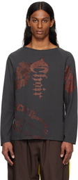 SC103 SSENSE Exclusive Gray Warf Nest Long Sleeve T-shirt