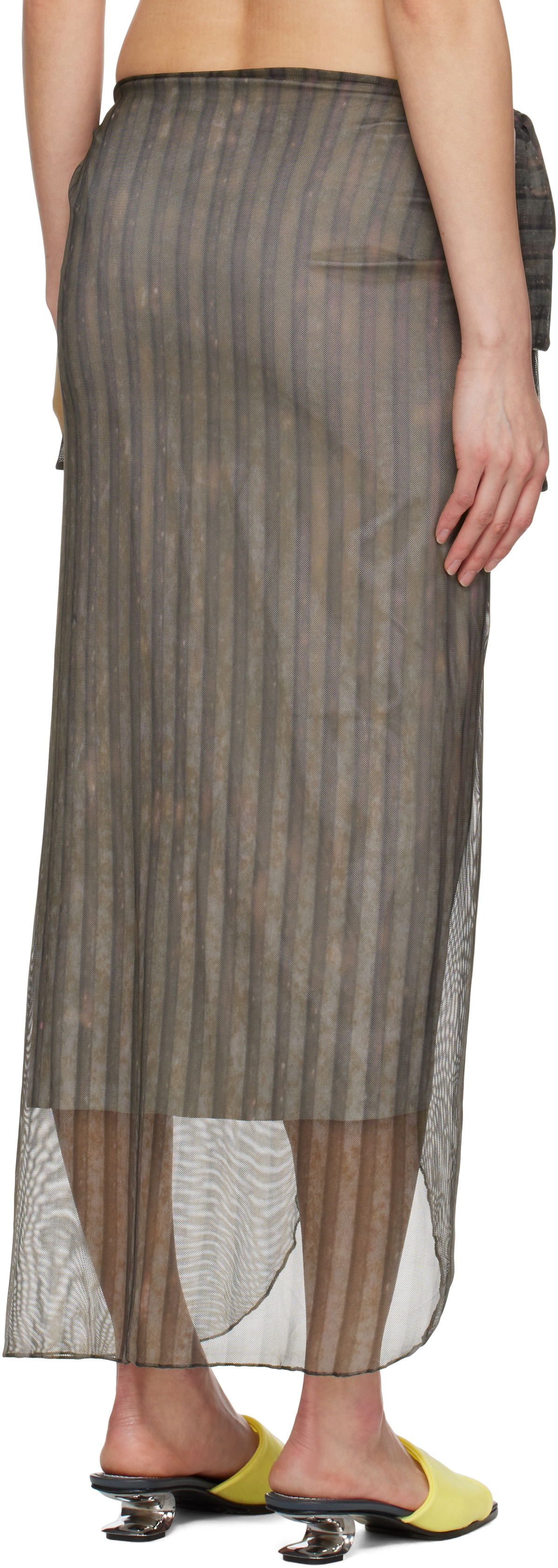 Serapis Multicolor Aub Stripes Malong Maxi Skirt