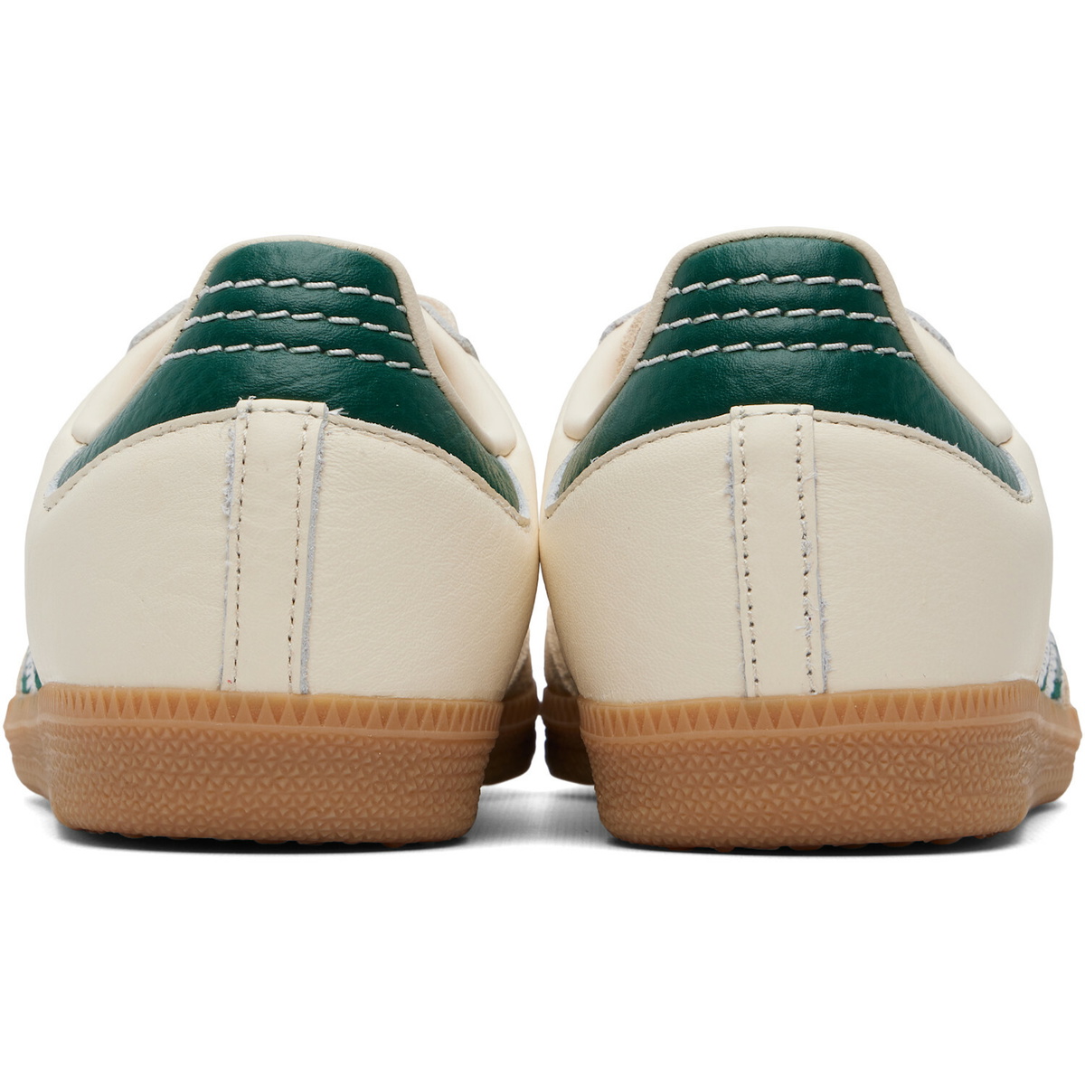adidas Originals Off-White & Green Samba OG Sneakers