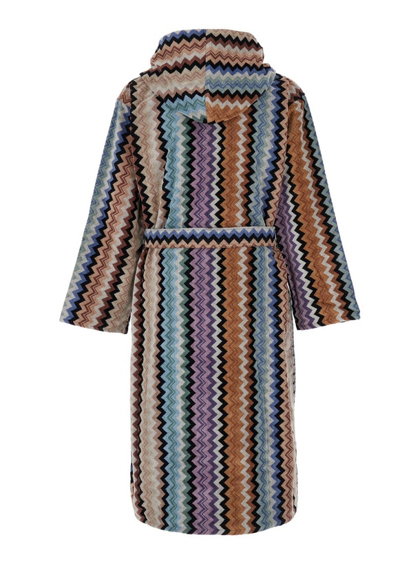 Photo: Missoni adam Multicolor Bathrobe With Zig Zag Motif In Cotton
