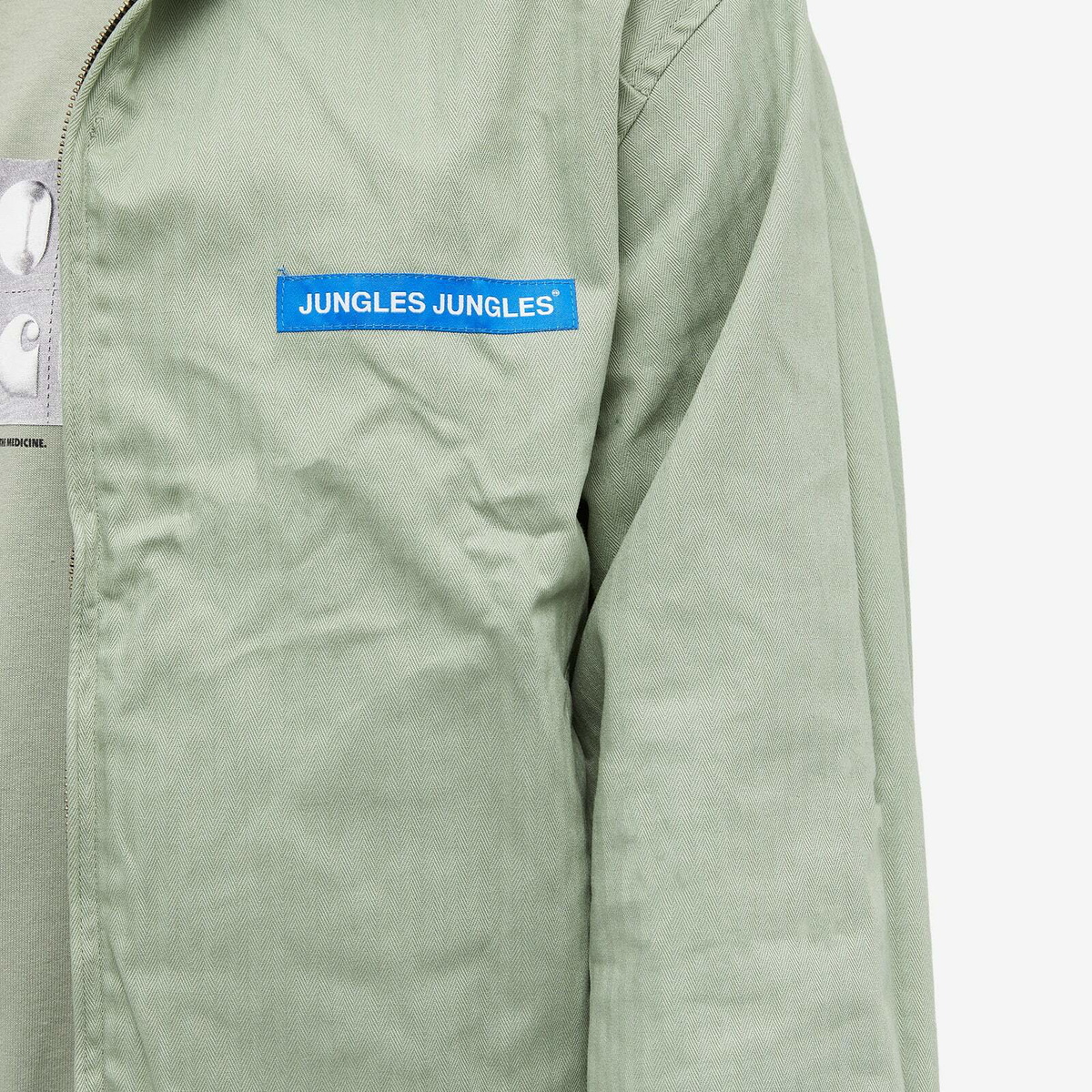 Jungles Jungles Men's Let Go Reversible Harrington Jacket in Blue/Green