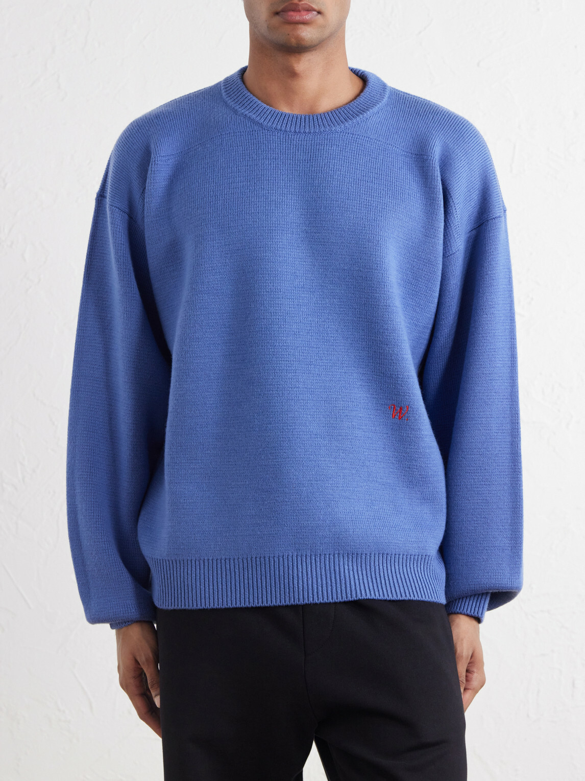 Willy Chavarria - Embroidered Wool Sweater - Blue