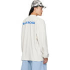 Balenciaga White Distressed Long-Sleeve T-Shirt