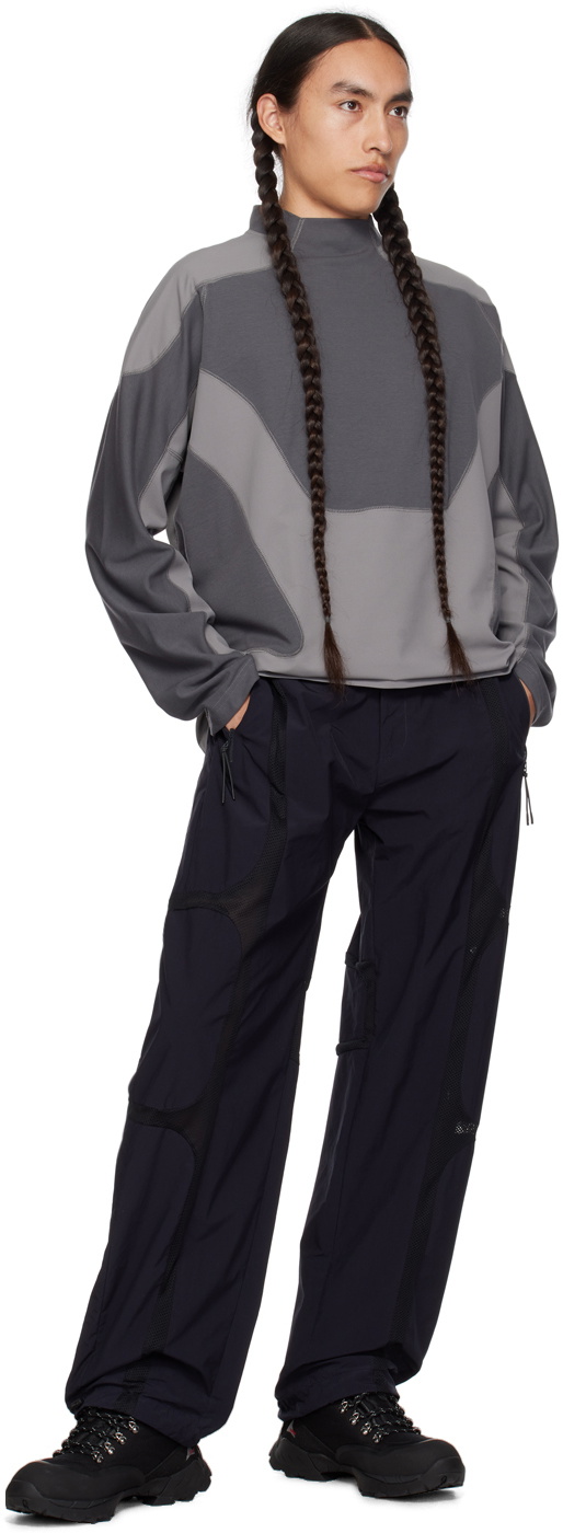 _J.L - A.L_ Gray Paneled Long Sleeve T-Shirt