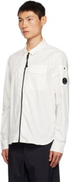 C.P. Company White Gabardine Shirt