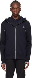 Fred Perry Navy Zip Through Hoodie