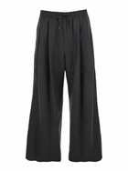 Juun.J Grey Trousers With Elastic Waist And Pleated Design In Wool Woman