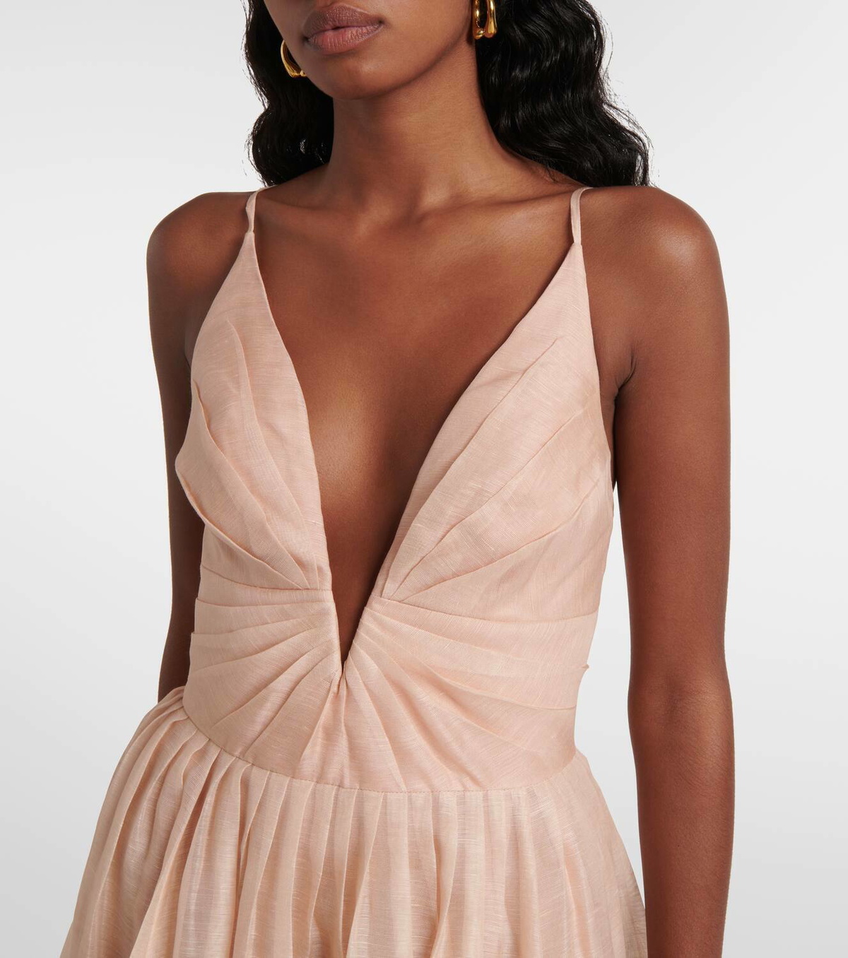 【Zimmermann】PAVILION V NECK MIDI DRESS Vネック ミディ Zimmermann Pavilion linen and silk midi dress Zimmermann