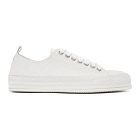 Ann Demeulemeester Off-White Distressed Suede Sneakers