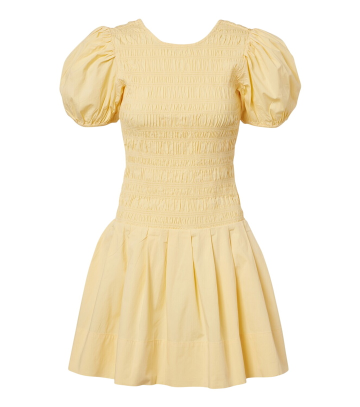 Photo: Ganni Shirred cotton-blend minidress