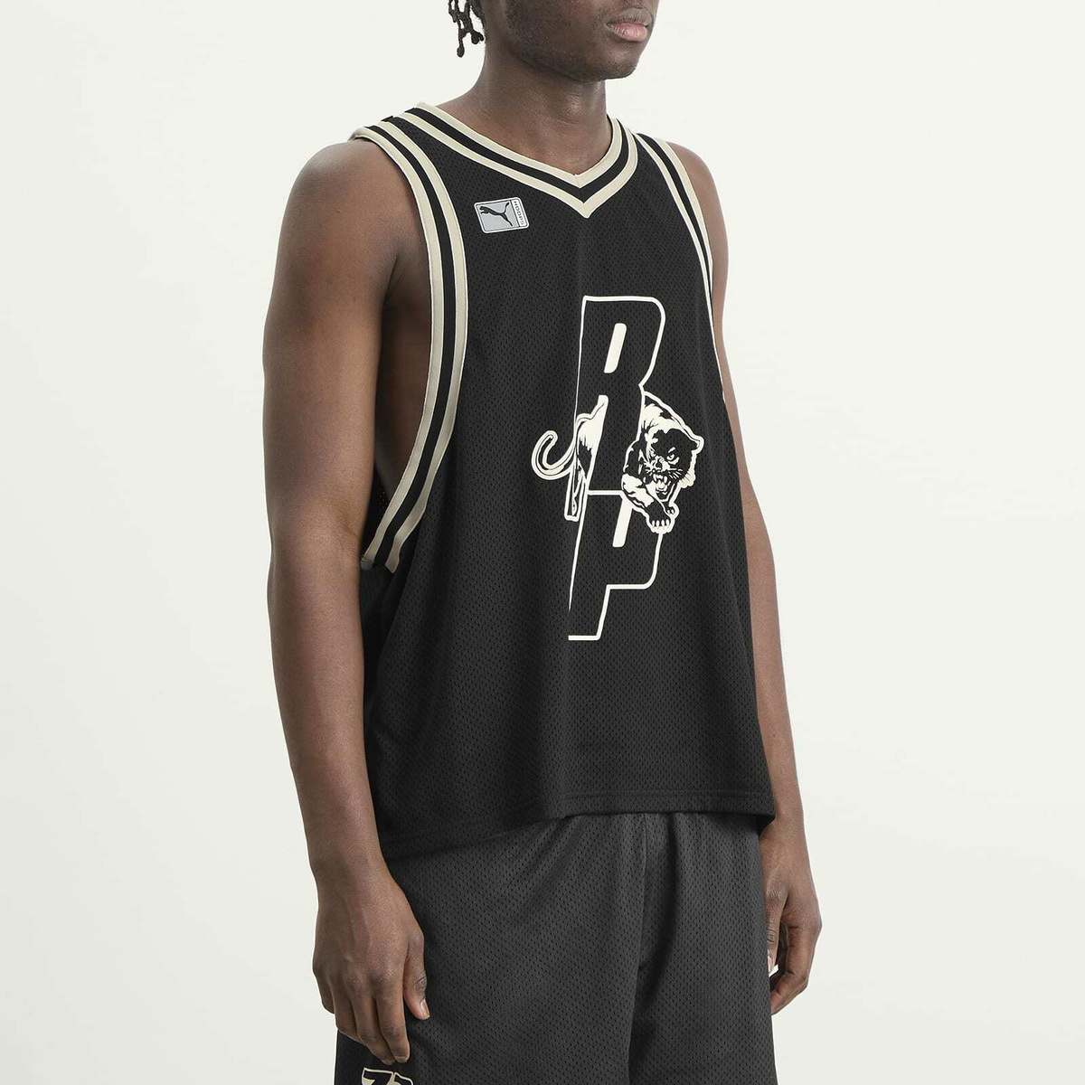 Puma Men's x Represent Graphic Jersey Top in Puma Men's Black