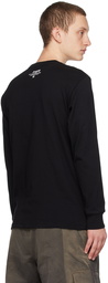 AAPE by A Bathing Ape Black Printed Long Sleeve T-Shirt