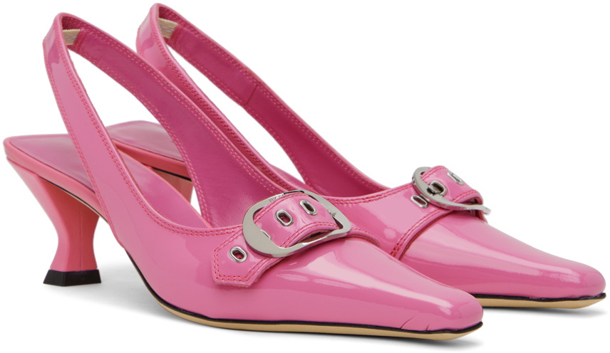 BY FAR Pink Evita Heels