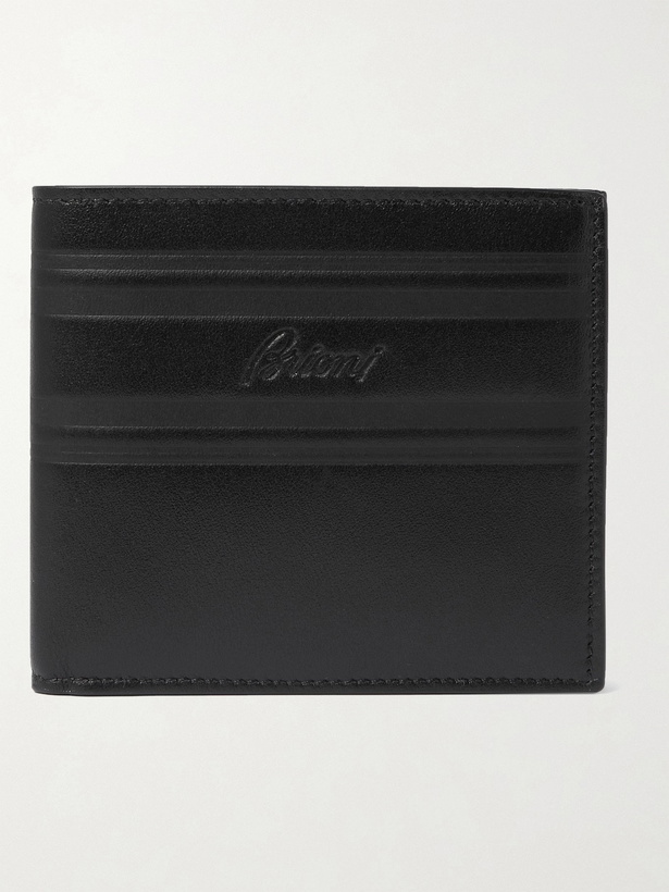 Photo: BRIONI - Logo-Debossed Leather Wallet - Black