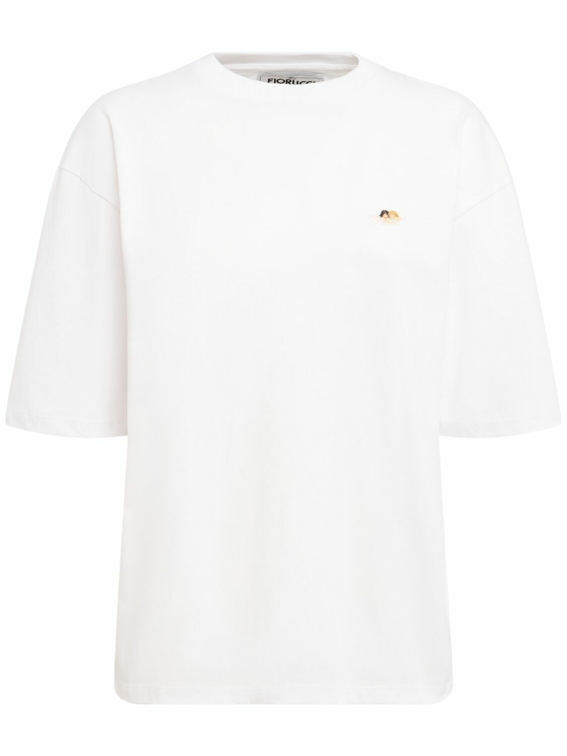 FIORUCCI☆ANGELS SQUIGGLE LOGO Tシャツ 関税送料込み Fiorucci Women's Squiggle Angels T-Shirt Washed Fig in Brown