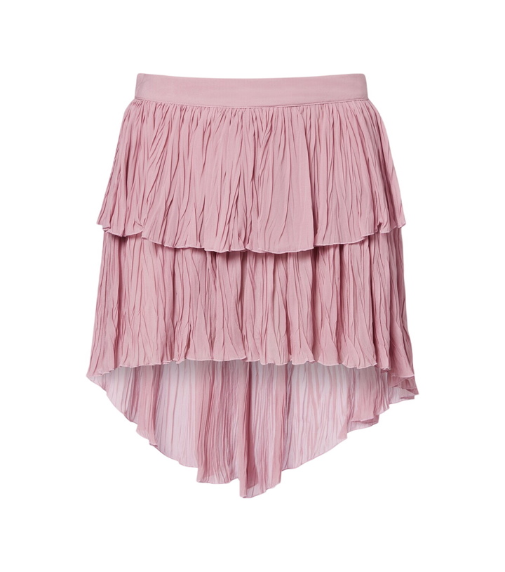 Photo: Blumarine Plissé tiered georgette miniskirt