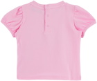Moschino Baby Pink Embroidered T-Shirt