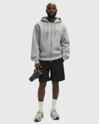 OVAL PATCH ZIP HOODED SWEATSHIRT