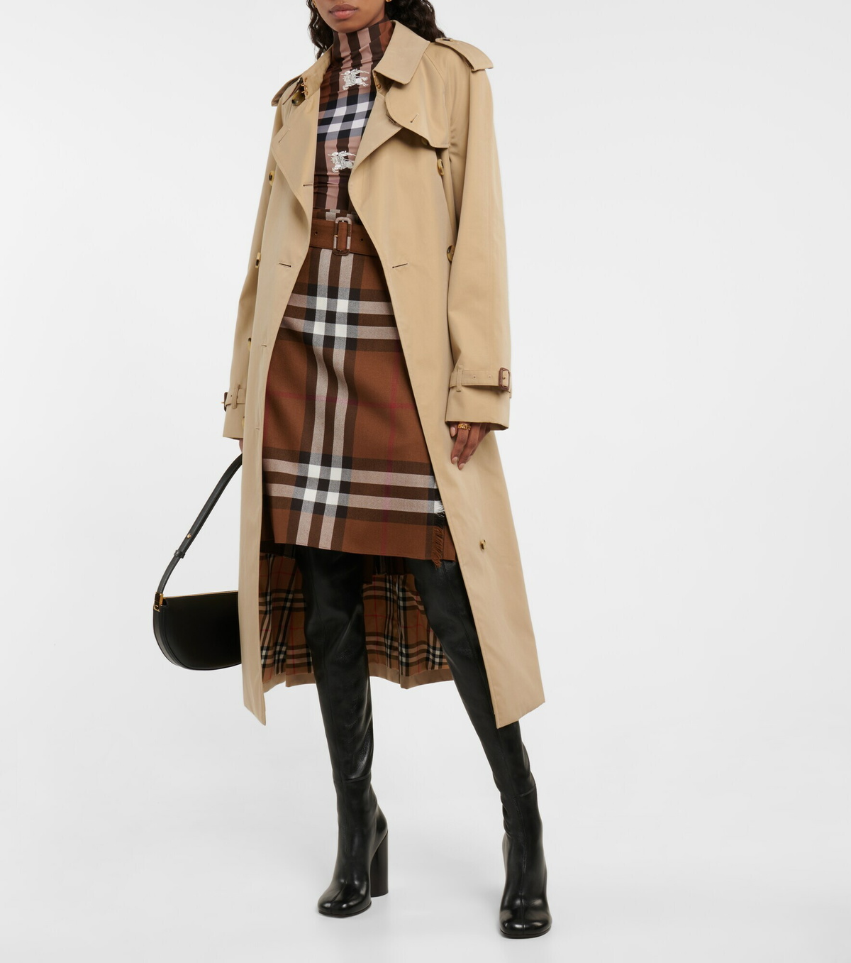 Burberry - Leather over-the-knee boots