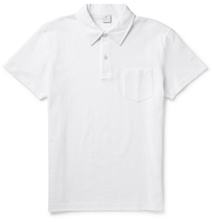 Photo: Sunspel - Riviera Cotton-Mesh Polo Shirt - Men - White